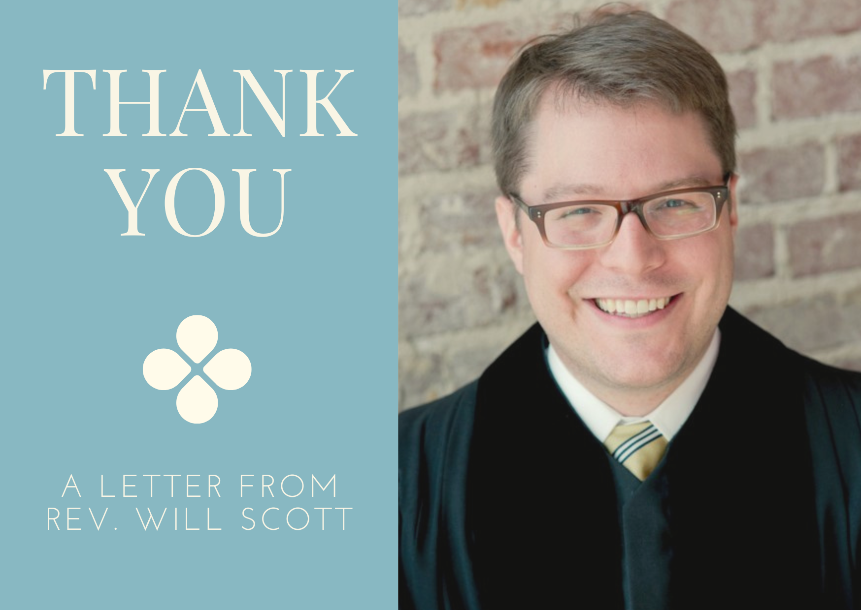 Thank You – A Letter from Rev. Will Scott